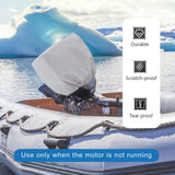 Maxbell Boat Outboard Motor Cover Windproof 210D Oxford Cloth Boat Engine Hood Cover 100 to 150HP