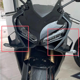 Maxbell 2x Motorcycle Side Wind Deflectors Gas Tank Side Cover Panel Air Deflectors Dark Black