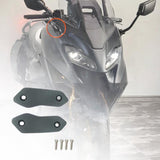 Maxbell 2 Pieces Motorcycle Mirror Block Off Plates Decoration Rearview Mirror Parts Gray