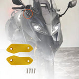 Maxbell 2 Pieces Motorcycle Mirror Block Off Plates Decoration Rearview Mirror Parts Gold