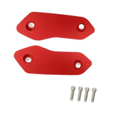 Maxbell 2 Pieces Motorcycle Mirror Block Off Plates Decoration Rearview Mirror Parts Red