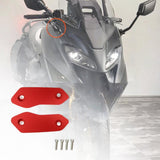 Maxbell 2 Pieces Motorcycle Mirror Block Off Plates Decoration Rearview Mirror Parts Red