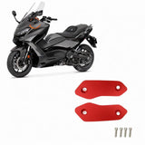 Maxbell 2 Pieces Motorcycle Mirror Block Off Plates Decoration Rearview Mirror Parts Red