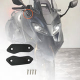 Maxbell 2 Pieces Motorcycle Mirror Block Off Plates Decoration Rearview Mirror Parts Black