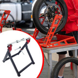 Motorcycle Wheel Balancer Heavy Duty Sturdy Motorcycle Wheel Balancing Stand Red