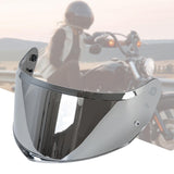 Maxbell Motorcycle Helmet Shield Easy to Install Replace for Ff808 Silver Plating