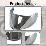 Maxbell Motorcycle Helmet Shield Easy to Install Replace for Ff808 Silver Plating