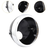 Maxbell Motorcycle Headlight Housing Sturdy DIY Modified for Motorbike Fittings Silver