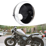 Maxbell Motorcycle Headlight Housing Sturdy DIY Modified for Motorbike Fittings Silver