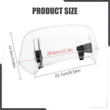 Maxbell Motorcycle Windshield Extension Riding Replacement Parts Extender Protection White