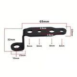 Maxbell 2x Motor Headlight Mount Bracket Easy Installation Repair Parts Light Holder Black