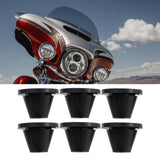 Maxbell 6Pcs Side Cover Grommets Gaskets Washers for Harley Touring Street King for 1996 to 2007