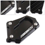 Maxbell Motorcycle Kick Stand Aluminum Alloy Enlarger Plate for BMW R1200GS Adv Black