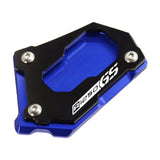 Maxbell Motorcycle Kick Stand Aluminum Alloy Enlarger Plate for BMW R1200GS Adv Black Blue