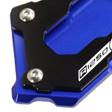 Maxbell Motorcycle Kick Stand Aluminum Alloy Enlarger Plate for BMW R1200GS Adv Black Blue