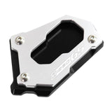 Maxbell Motorcycle Kick Stand Aluminum Alloy Enlarger Plate for BMW R1200GS Adv Black Silver