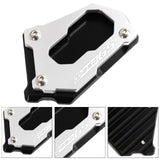 Maxbell Motorcycle Kick Stand Aluminum Alloy Enlarger Plate for BMW R1200GS Adv Black Silver