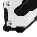 Maxbell Motorcycle Kick Stand Aluminum Alloy Enlarger Plate for BMW R1200GS Adv Black Silver