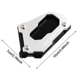 Maxbell Motorcycle Kick Stand Aluminum Alloy Enlarger Plate for BMW R1200GS Adv Black Silver