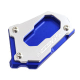 Maxbell Motorcycle Kick Stand Aluminum Alloy Enlarger Plate for BMW R1200GS Adv Silver Blue