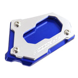 Maxbell Motorcycle Kick Stand Aluminum Alloy Enlarger Plate for BMW R1200GS Adv Silver Blue