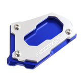 Maxbell Motorcycle Kick Stand Aluminum Alloy Enlarger Plate for BMW R1200GS Adv Silver Blue
