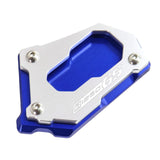 Maxbell Motorcycle Kick Stand Aluminum Alloy Enlarger Plate for BMW R1200GS Adv Silver Blue