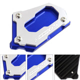 Maxbell Motorcycle Kick Stand Aluminum Alloy Enlarger Plate for BMW R1200GS Adv Silver Blue