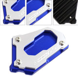 Maxbell Motorcycle Kick Stand Aluminum Alloy Enlarger Plate for BMW R1200GS Adv Silver Blue