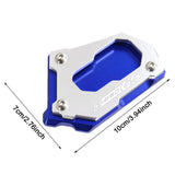 Maxbell Motorcycle Kick Stand Aluminum Alloy Enlarger Plate for BMW R1200GS Adv Silver Blue