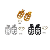 Maxbell Motorcycle Foot Pegs Sturdy Stable Wide Footpegs for Rmz250 2010-2019 Black