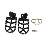 Maxbell Motorcycle Foot Pegs Sturdy Stable Wide Footpegs for Rmz250 2010-2019 Black