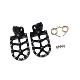 Maxbell Motorcycle Foot Pegs Sturdy Stable Wide Footpegs for Rmz250 2010-2019 Black