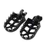 Maxbell Motorcycle Foot Pegs Sturdy Stable Wide Footpegs for Rmz250 2010-2019 Black