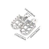Maxbell Motorcycle Foot Pegs Sturdy Stable Wide Footpegs for Rmz250 2010-2019 Silver