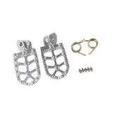 Maxbell Motorcycle Foot Pegs Sturdy Stable Wide Footpegs for Rmz250 2010-2019 Silver