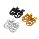 Maxbell Motorcycle Foot Pegs Sturdy Stable Wide Footpegs for Rmz250 2010-2019 Silver