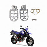 Maxbell Motorcycle Foot Pegs Sturdy Stable Wide Footpegs for Rmz250 2010-2019 Silver
