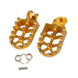Maxbell Motorcycle Foot Pegs Sturdy Stable Wide Footpegs for Rmz250 2010-2019 Gold