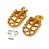Maxbell Motorcycle Foot Pegs Sturdy Stable Wide Footpegs for Rmz250 2010-2019 Gold