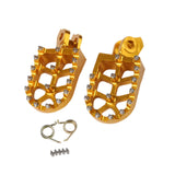 Maxbell Motorcycle Foot Pegs Sturdy Stable Wide Footpegs for Rmz250 2010-2019 Gold
