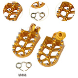 Maxbell Motorcycle Foot Pegs Sturdy Stable Wide Footpegs for Rmz250 2010-2019 Gold