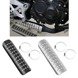 Maxbell Motorcycle Exhaust Heat Shield Motorcycle Accessory Easy Installation Simple Black
