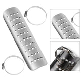 Maxbell Motorcycle Exhaust Heat Shield Motorcycle Accessory Easy Installation Simple Silver