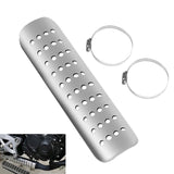 Maxbell Motorcycle Exhaust Heat Shield Motorcycle Accessory Easy Installation Simple Silver