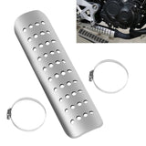 Maxbell Motorcycle Exhaust Heat Shield Motorcycle Accessory Easy Installation Simple Silver