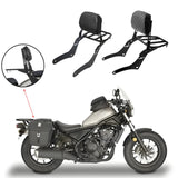 Maxbell Motorcycle Sissy Bar Backrest Assembly Passenger Assembled Backrest Rear Pad black