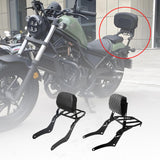 Maxbell Motorcycle Sissy Bar Backrest Assembly Passenger Assembled Backrest Rear Pad black