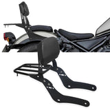 Maxbell Motorcycle Sissy Bar Backrest Assembly Passenger Assembled Backrest Rear Pad black