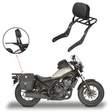 Maxbell Motorcycle Sissy Bar Backrest Assembly Passenger Assembled Backrest Rear Pad black